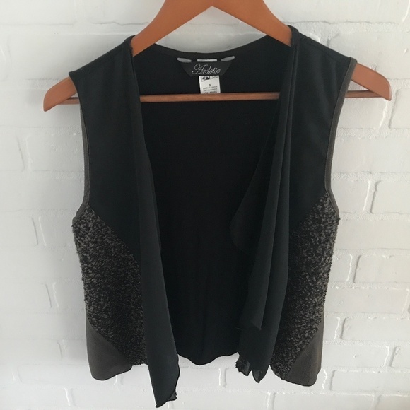 Vintage vest Black and brown Flowy - Size S - Picture 4 of 6